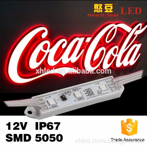 30000h lifespan led module for light box 5050smd 12VDC backlight RGB led module
